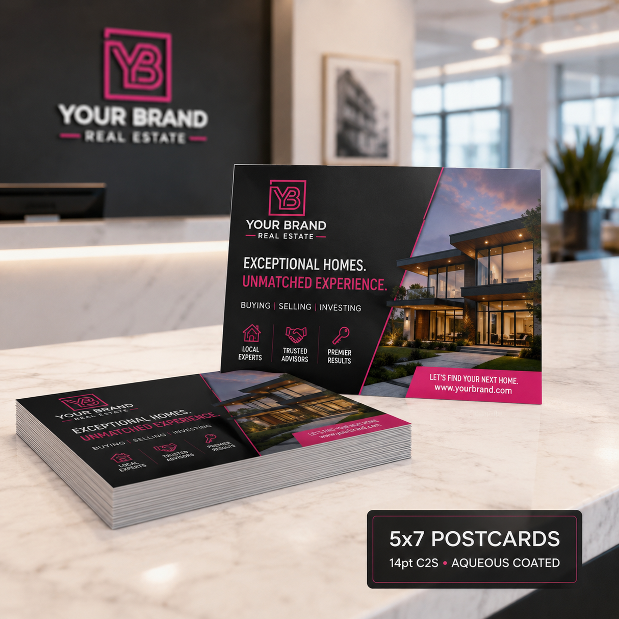 Postcards 14PT + Aqueous Coating