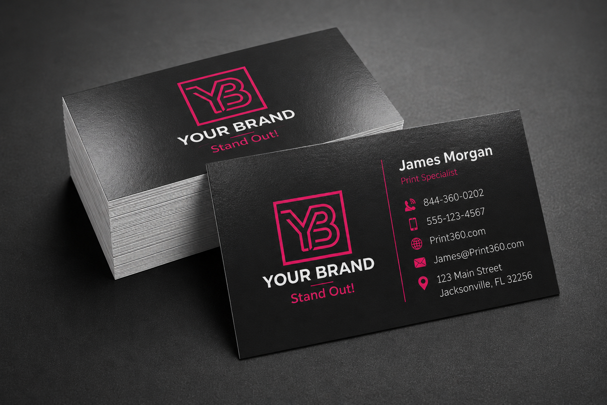 Business cards 16pt + Aqueous Coating