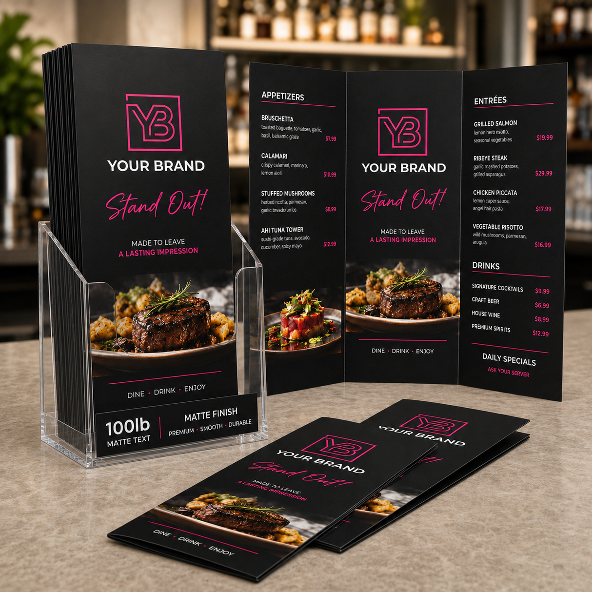 Brochures 100lb + Matte Finish