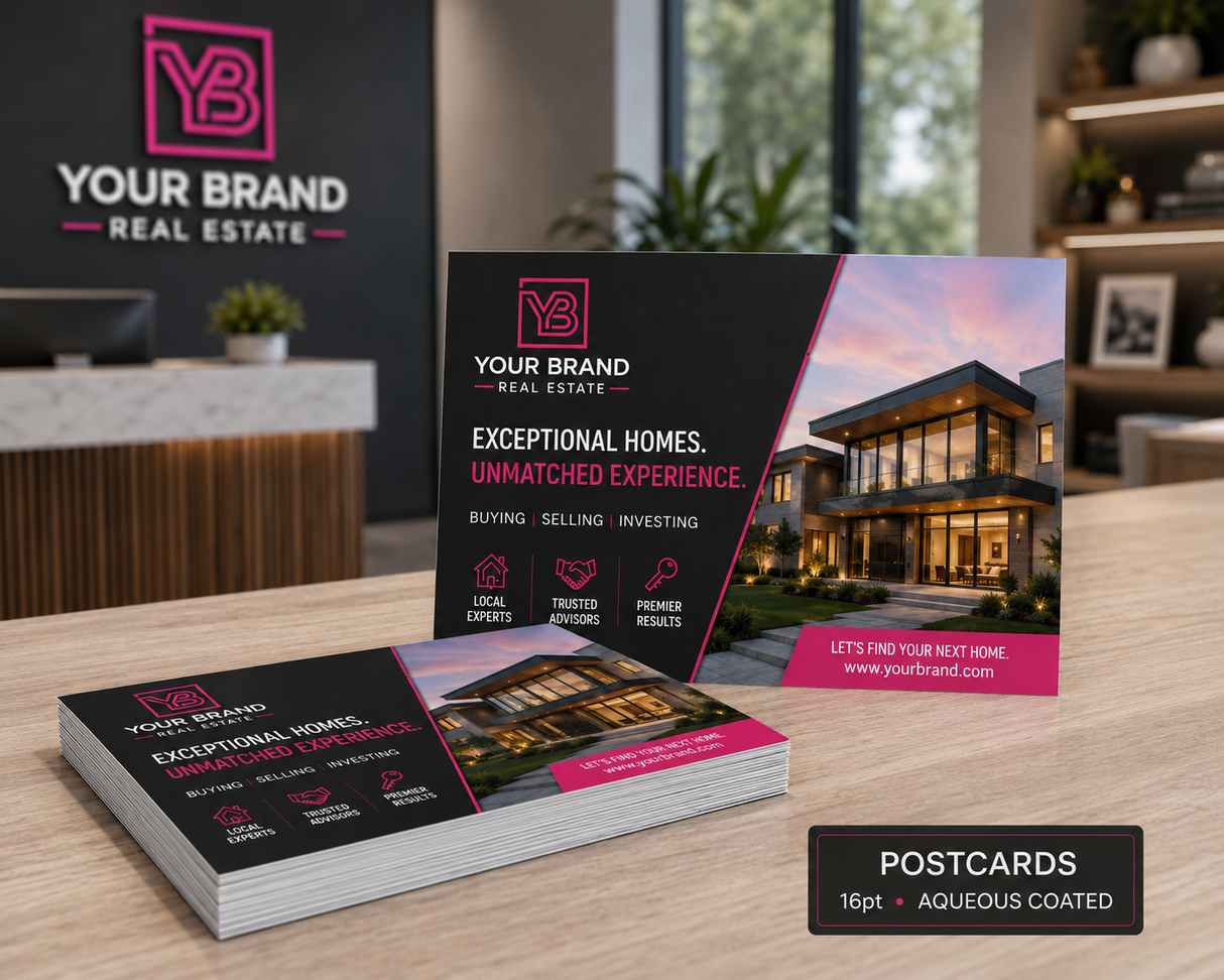 Postcards 16pt + Aqueous Coating