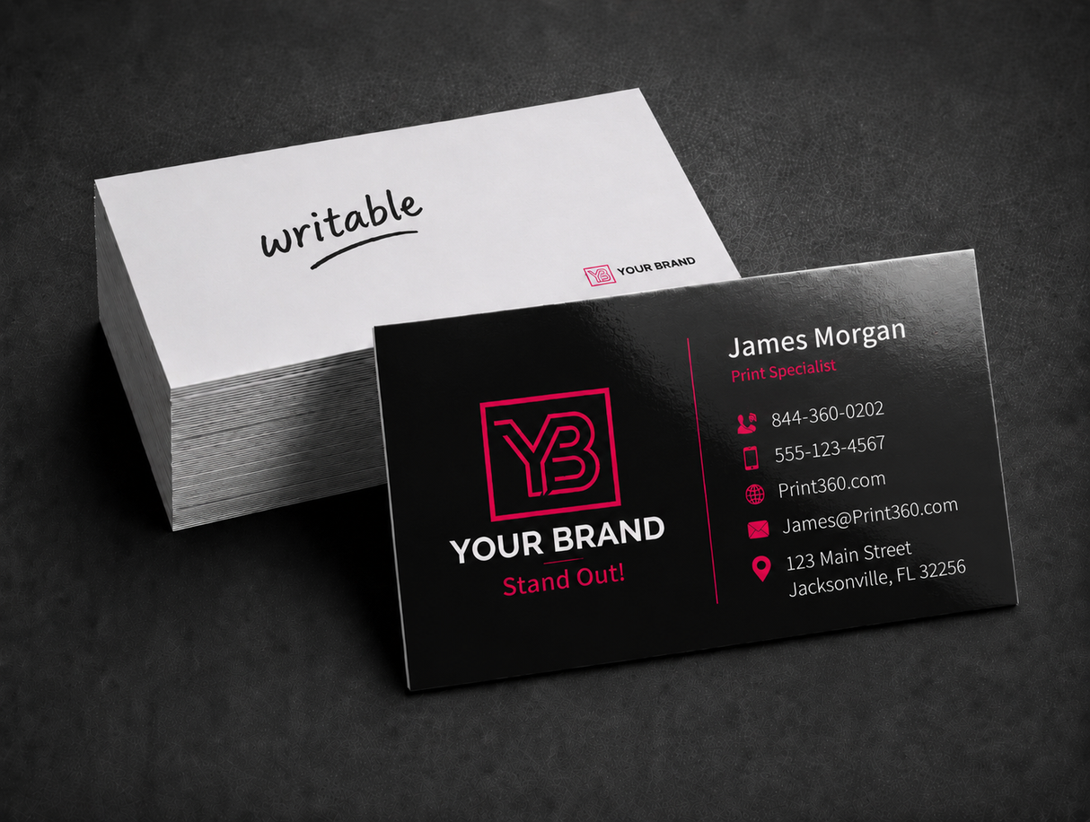 Business cards 14pt Writable + UV (C1S)